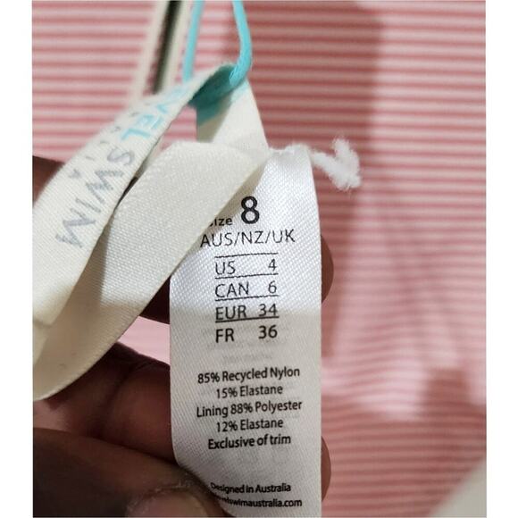 Nwtg Sea Level Positano Stripe Cross Bikini Bottom Size 4 - Picture 4 of 8